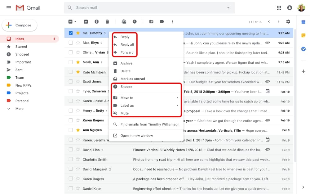 จัดการอีเมล์ Gmail