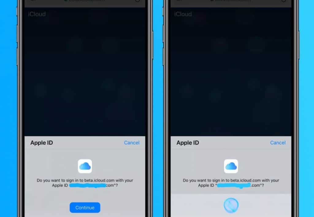 ทดสอบ Face ID และ Touch ID เข้าใช้เว็บ iCloud แทนการกรอกรหัสผ่าน