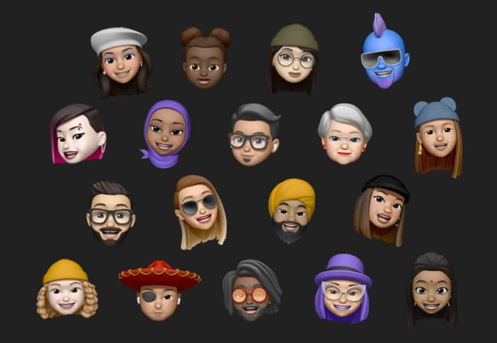 ภาพ Memoji จากเว็บไซต์ Apple.com OS 13 iPadOS และ WatchOS 6