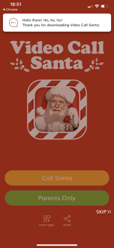 วิธีการ Video Call คุยกับซานตาคลอส