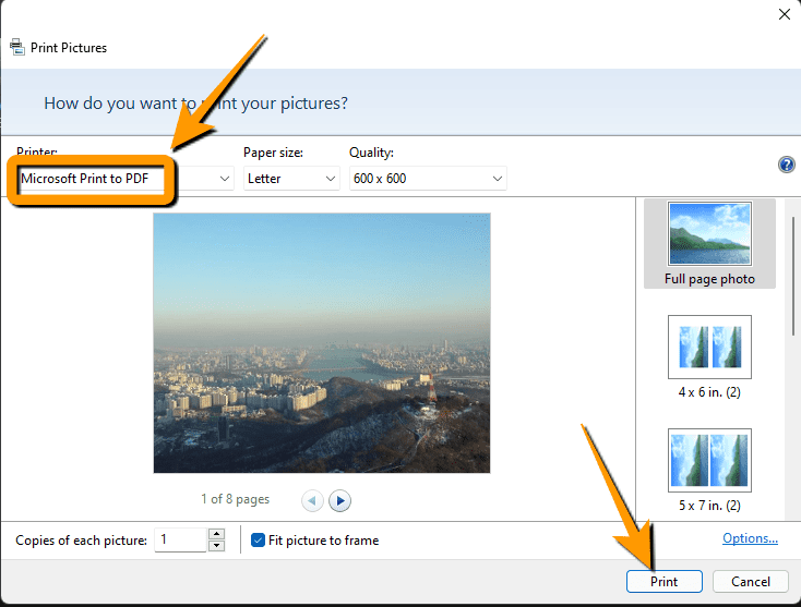 วิธีรวมหลายภาพเป็น pdf ไฟล์เดียวด้วย Windows11