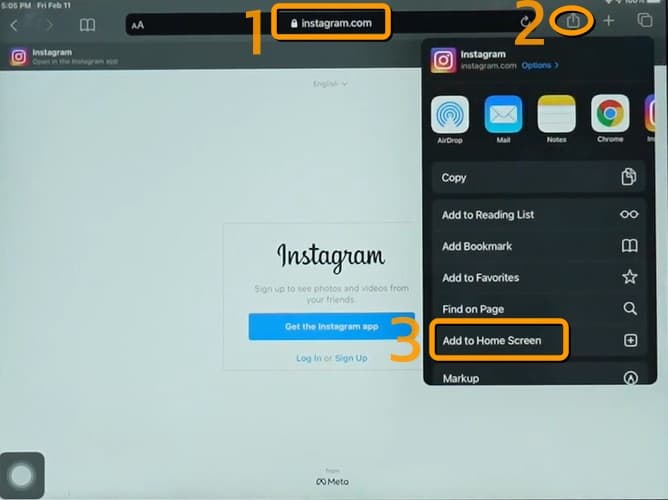 วิธีดู instagram แบบเต็มจอบน iPad 