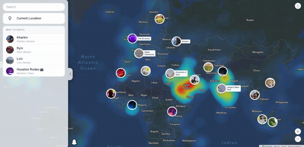 Snapchat ปิด Heatmap ในยูเครน