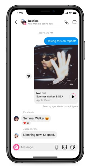 วิธีแชร์เพลงบน Apple Music ส่งให้เพื่อนทาง Instagram Message