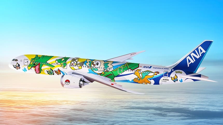 ANA เปิดตัวเครื่องบินโปเกมอน Pikachu Jet NH
