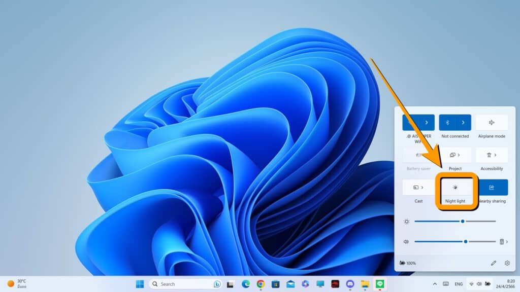 วิธีเปิดโหมดถนอมสายตา Night Light บน Windows11 ป้องกันแสงสีฟ้า ป้องกัน ...