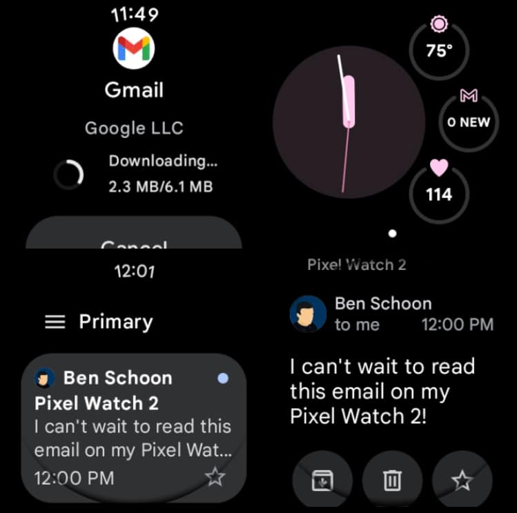 Gmail บนนาฬิกา smartwatch